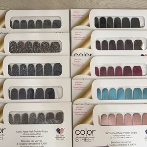 10 sets Color Street nail strips